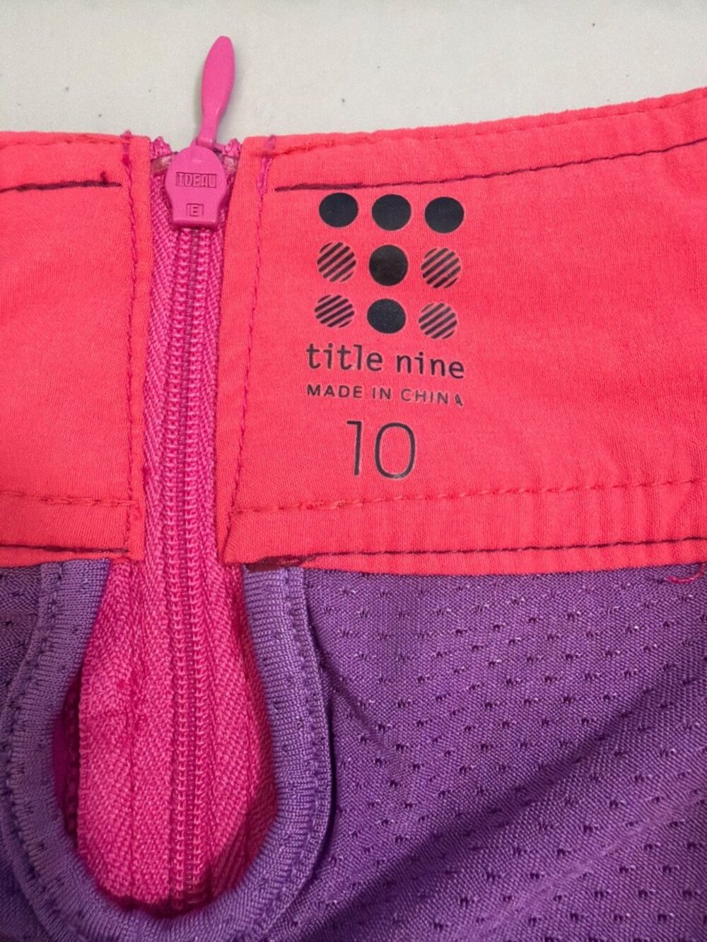 NWOT Title Nine Trail Mix Pink Athletic Travel Side Zip Cargo Skort Skirt 10 - Picture 6 of 13